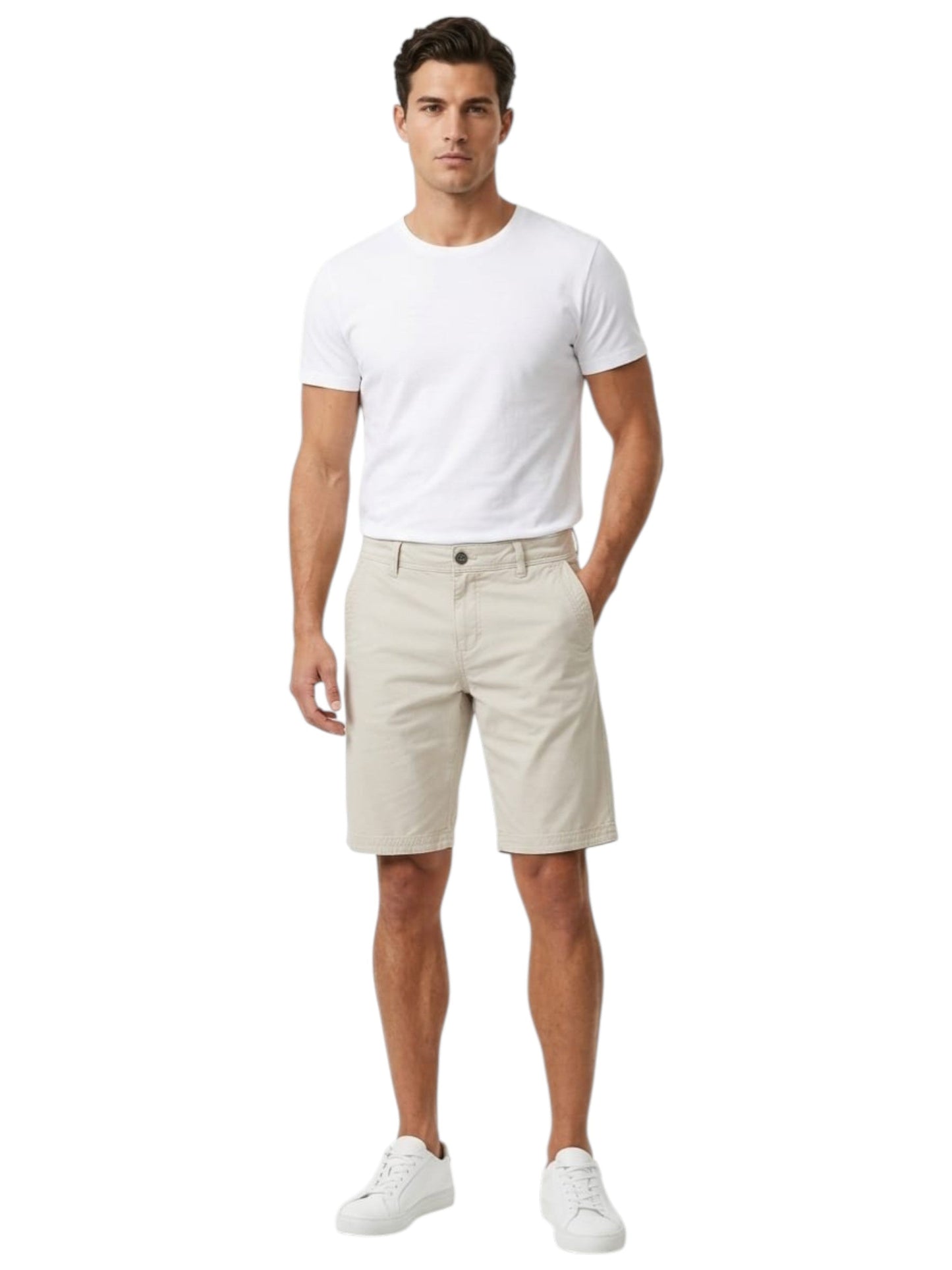 Men's Plain Short,Light Beige