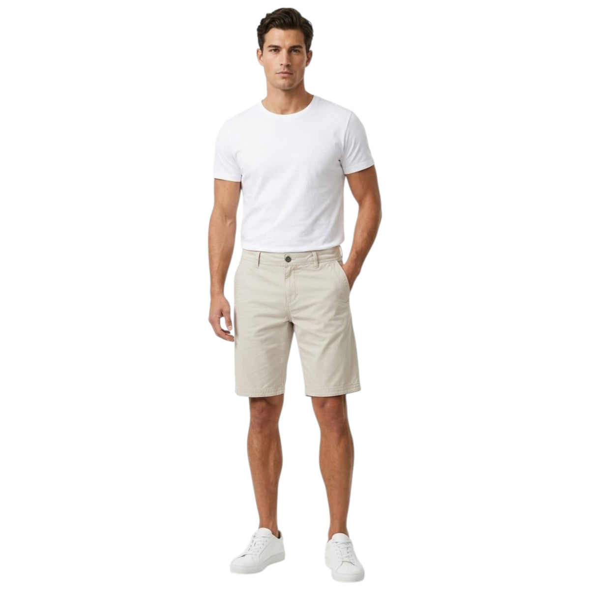 Men's Plain Short,Light Beige