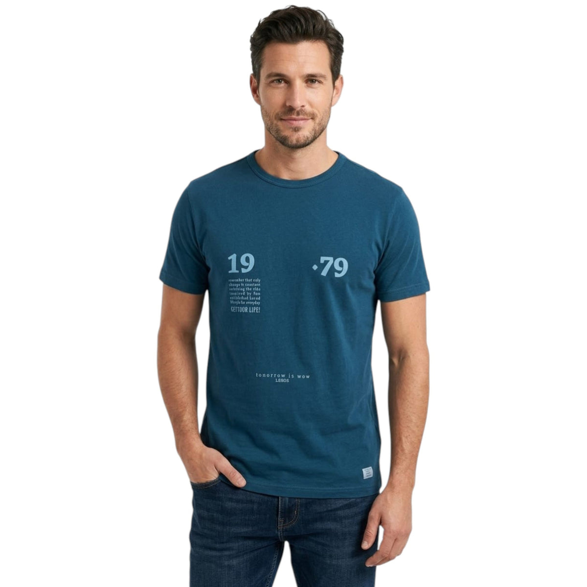 Men's Printed Top,Navy