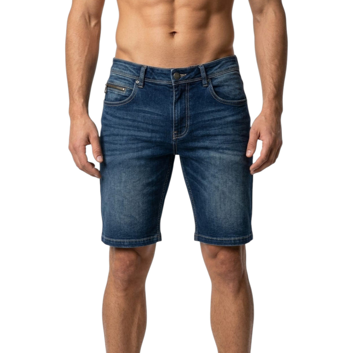 Men's Plain Jeans Short,Navy