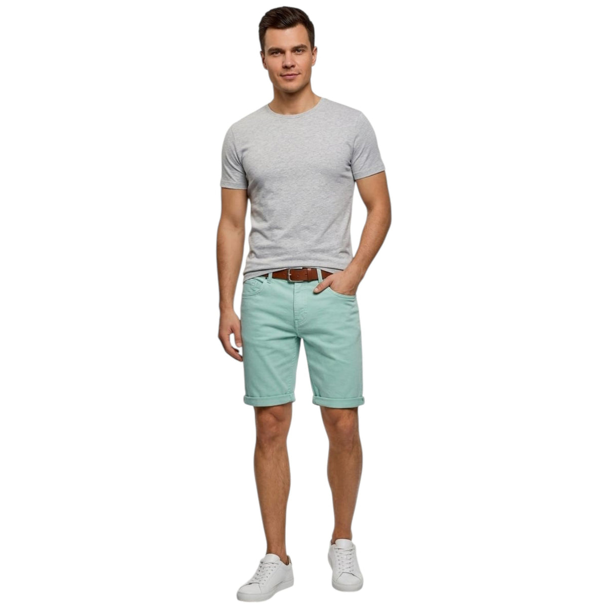 Men's Plain Short,Aqua