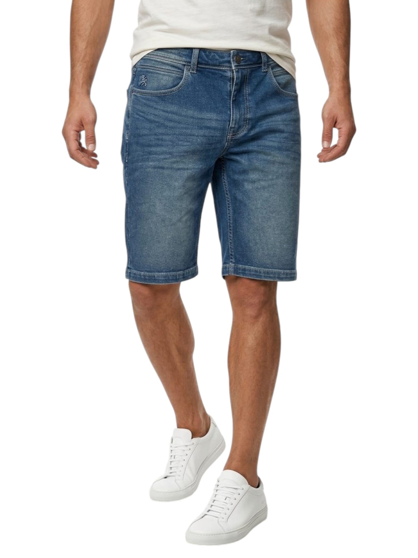 Men's Plain Jeans Short,Blue