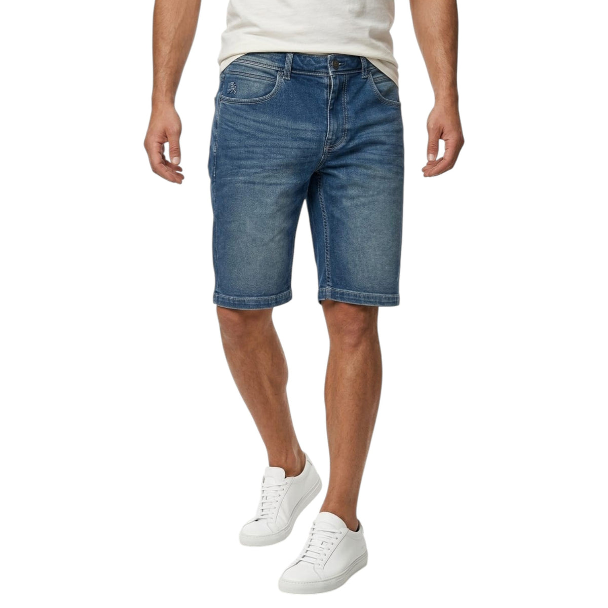 Men's Plain Jeans Short,Blue