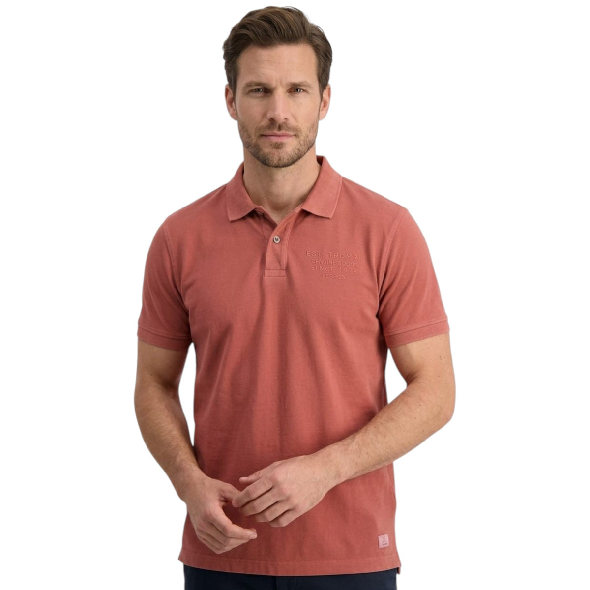 Men's Plain Top,Dark Coral