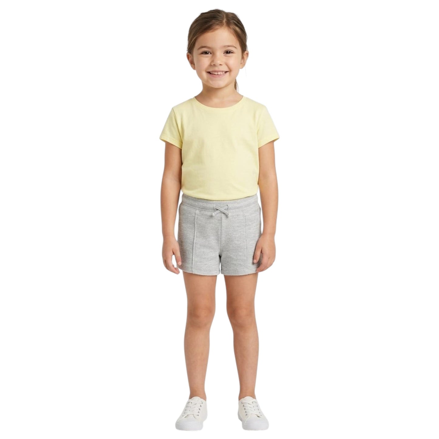 Kids Girl's Textured Short,Grey