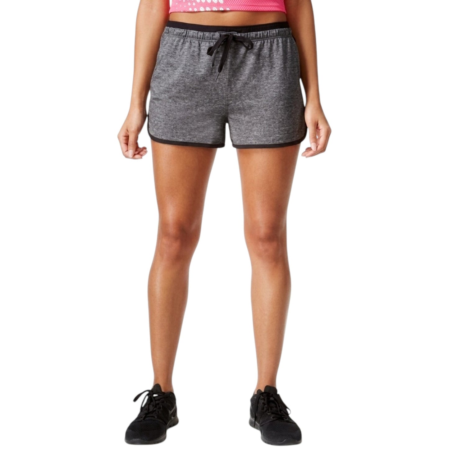 Women's Plain Solid Sport Short,Dark Grey