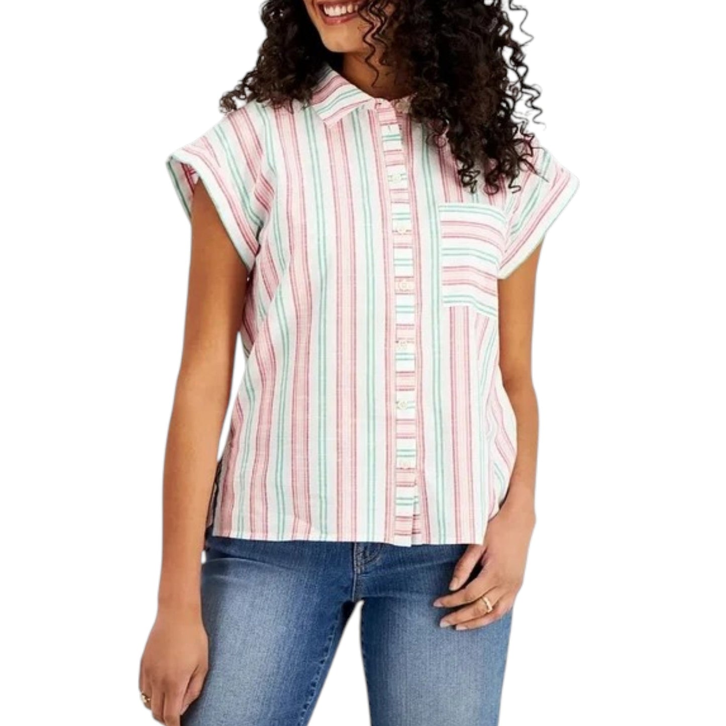 Women's Striped Chemise,Multi
