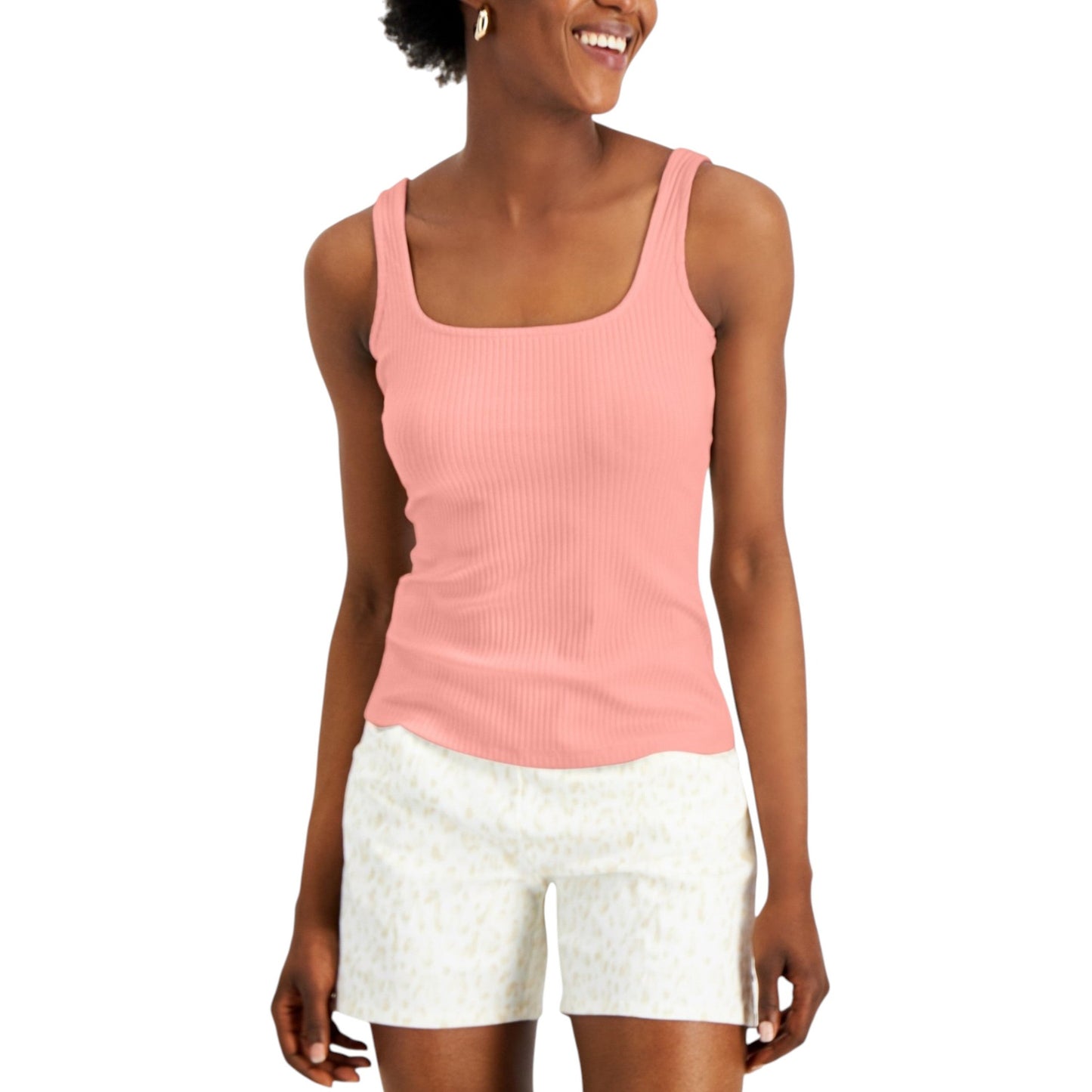 Women's Ribbed Top,Light Coral