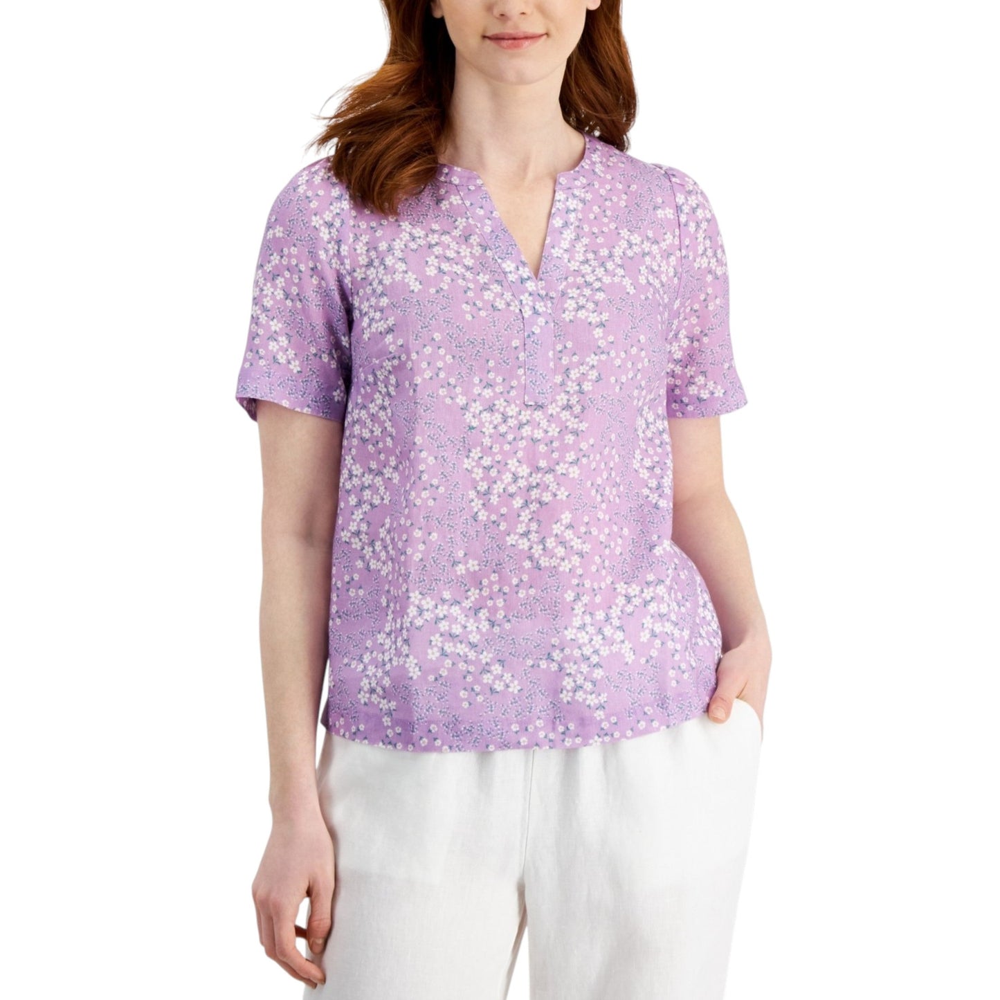 Women's Printed Top,Purple