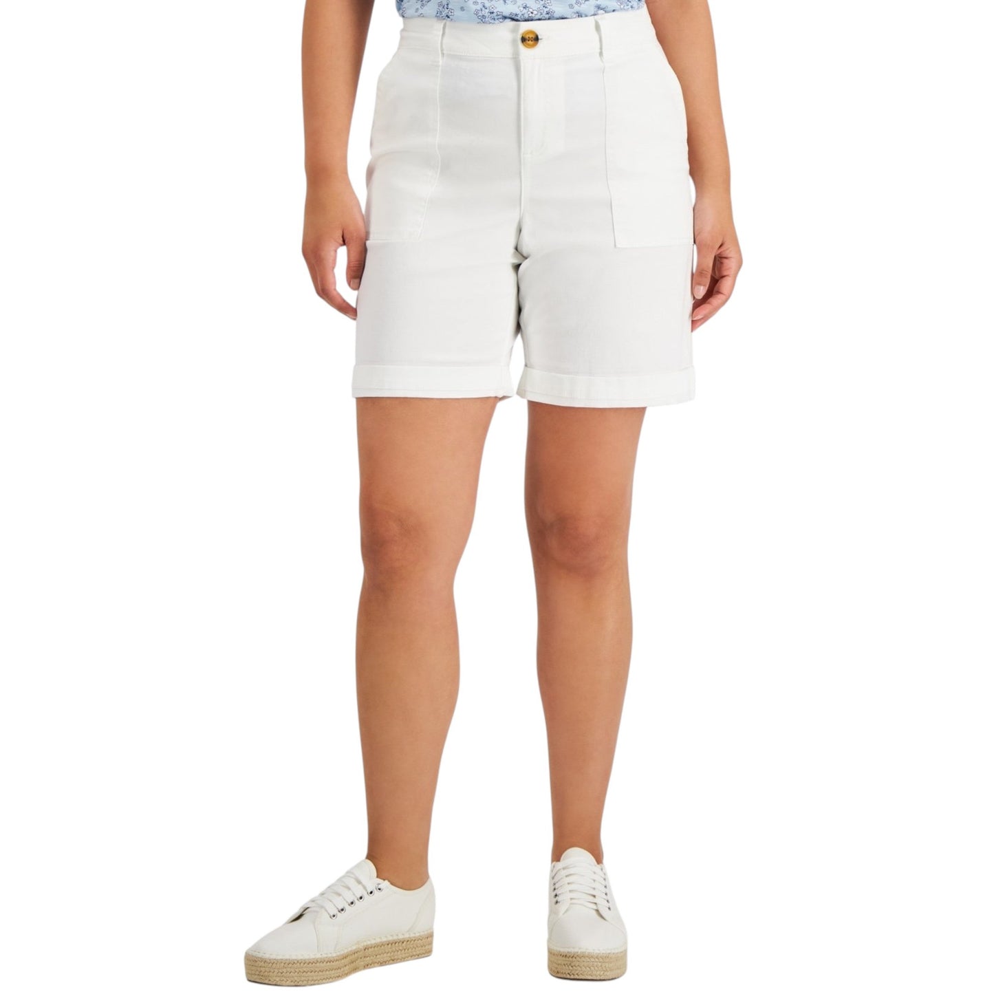 Women's Plain Short,White