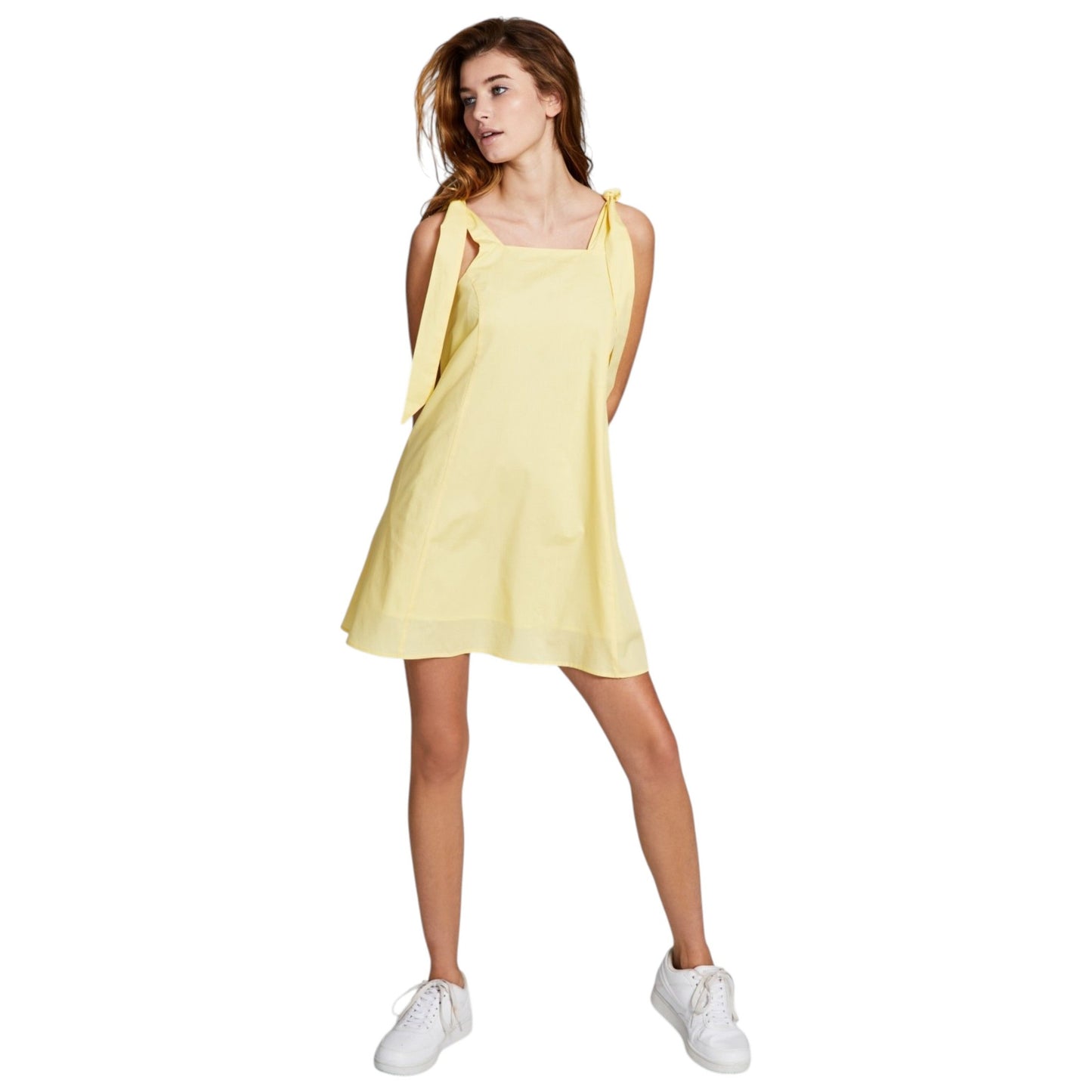 Women's Plain Dress,Yellow