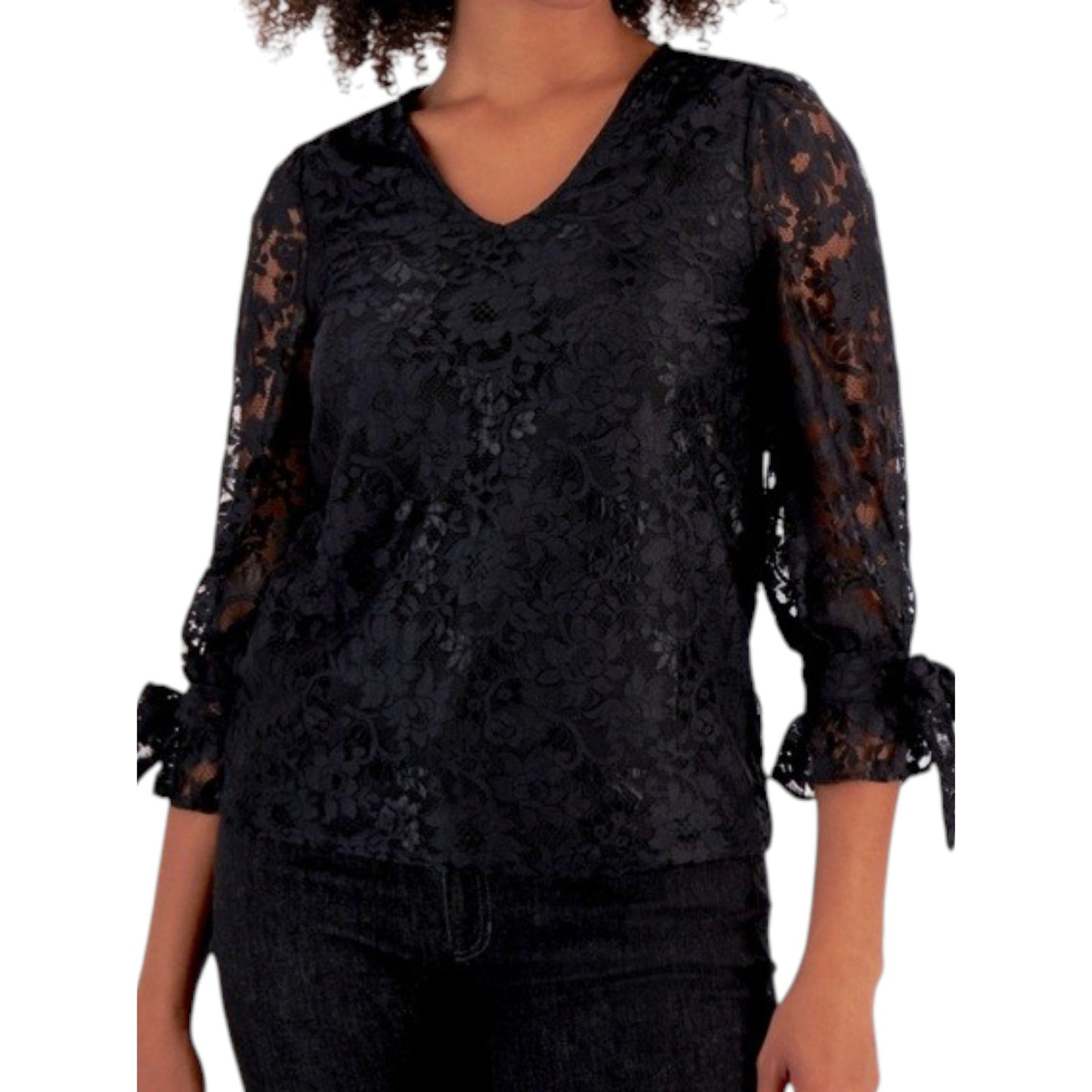 Women's Embroidered Top,Black