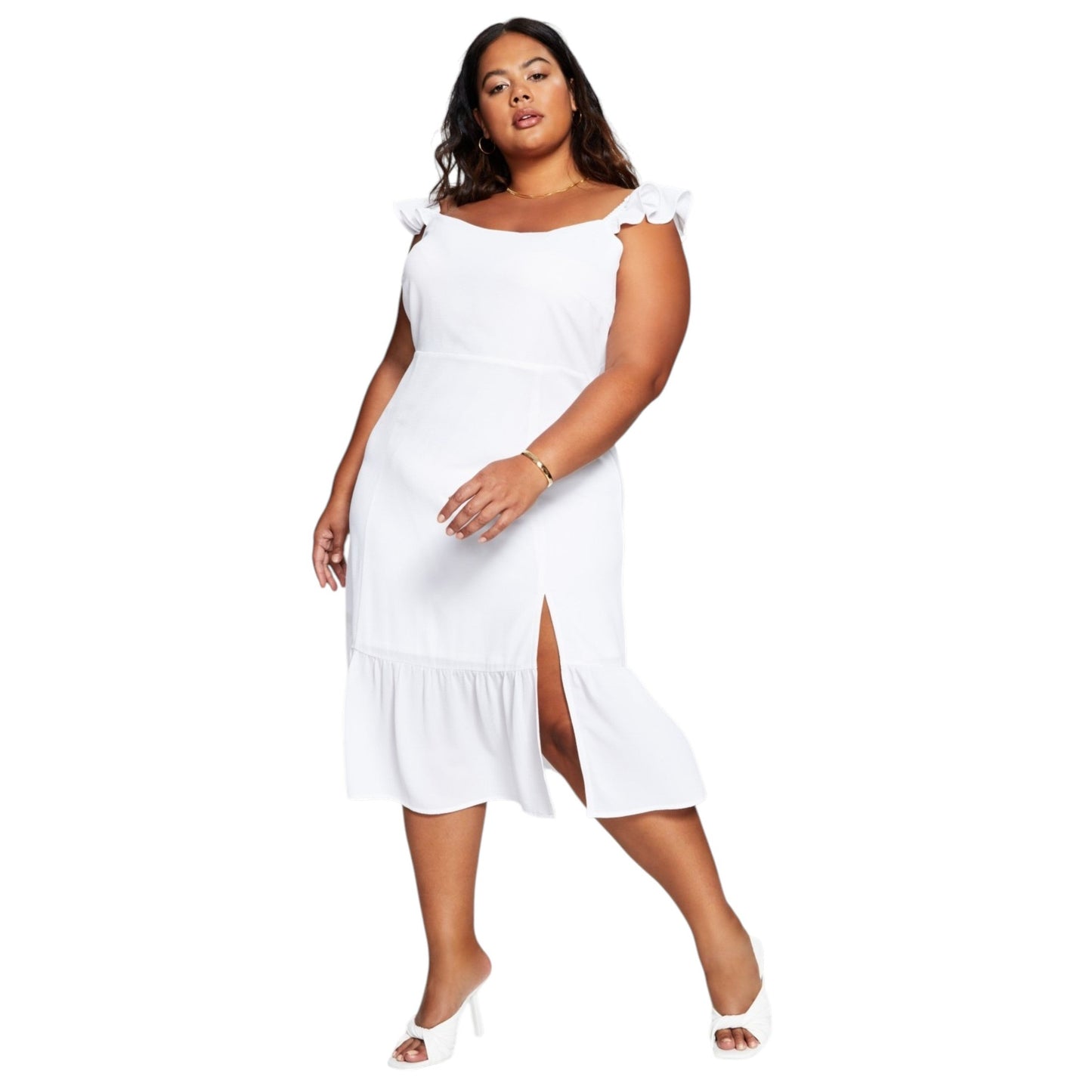 Women's Textured Dress,White