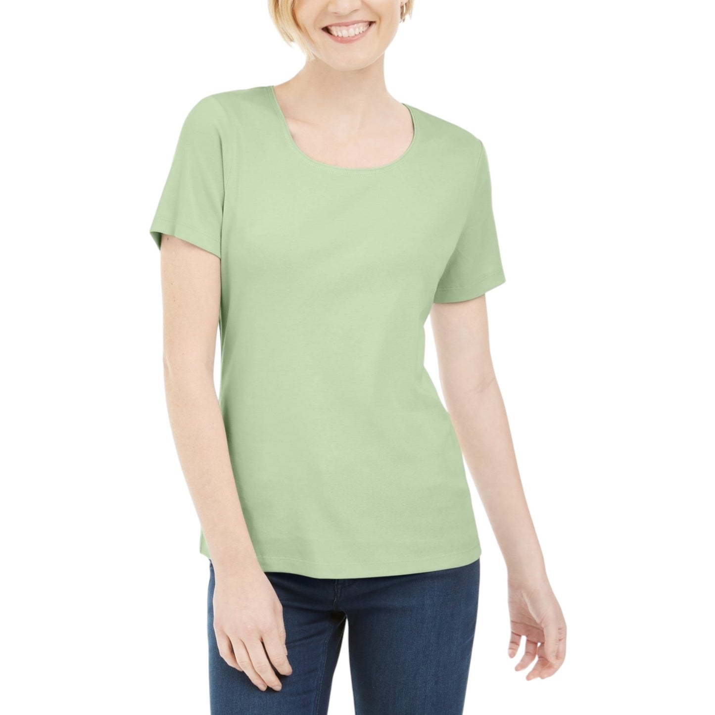 Women's Plain Solid Top,Mint Green