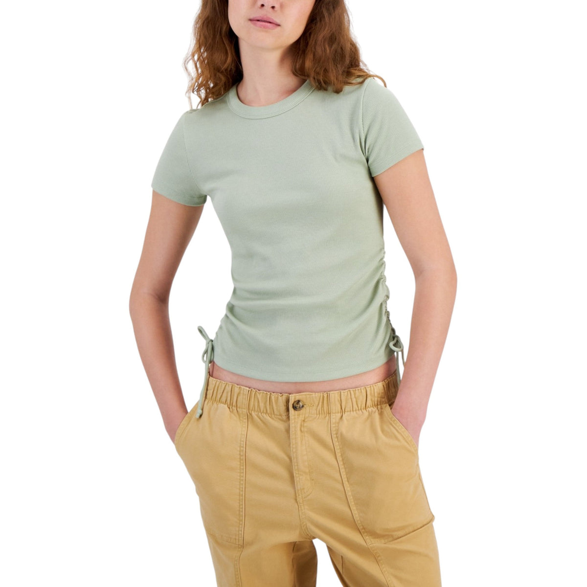 Women's Ribbed Top,Dusty Mint