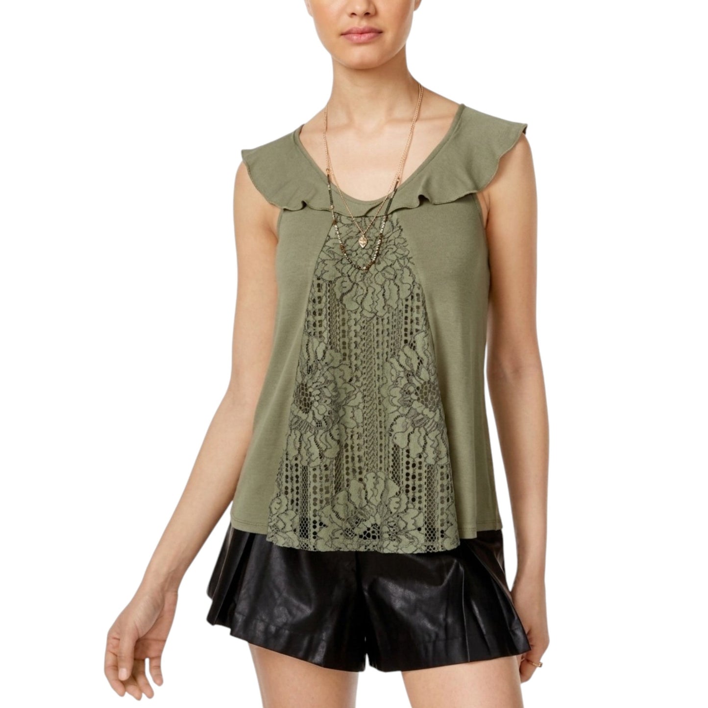 Women's Textured Top,Olive