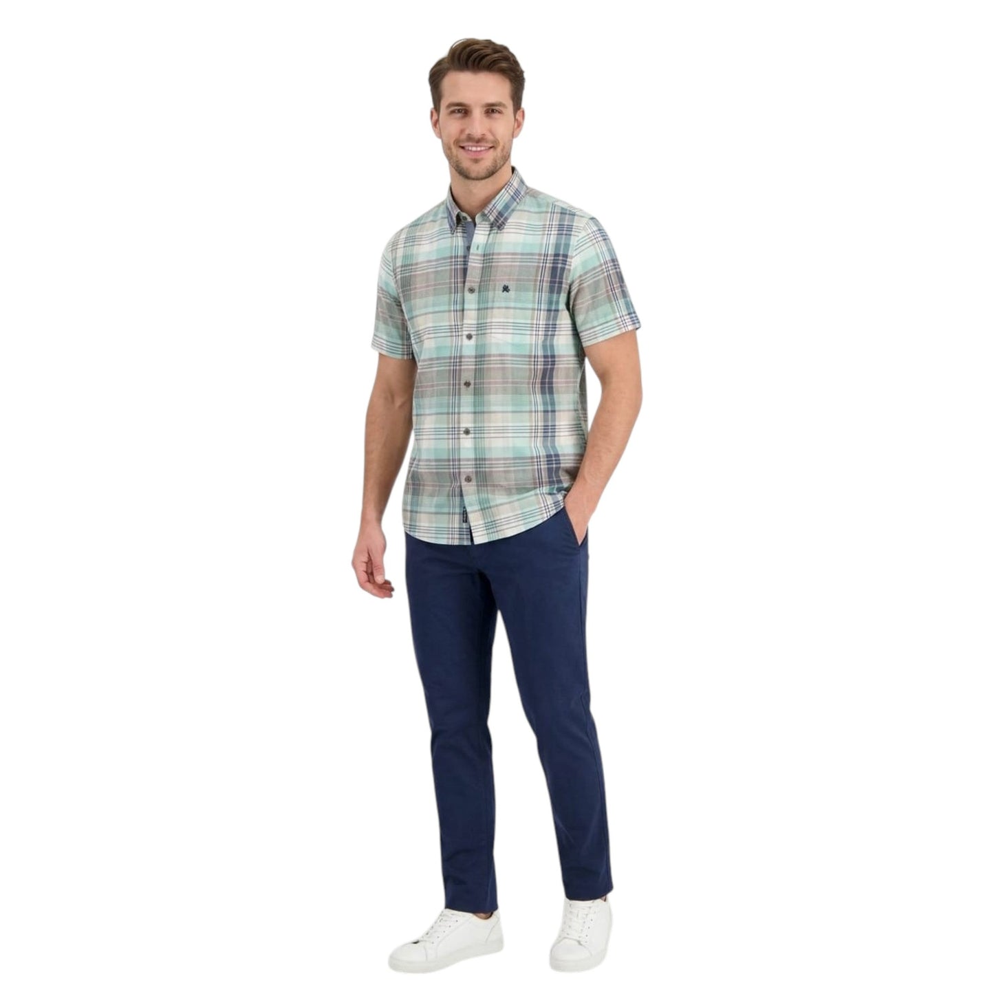 Men's Plaid Dress Shirt,Multi
