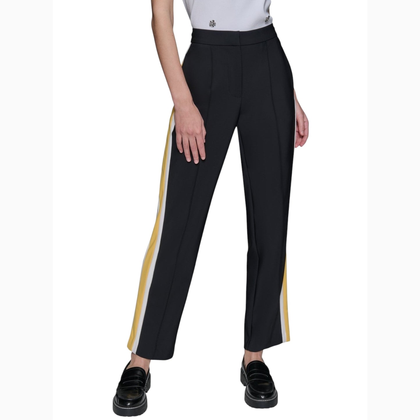 Women's Colorblocked Pant,Black