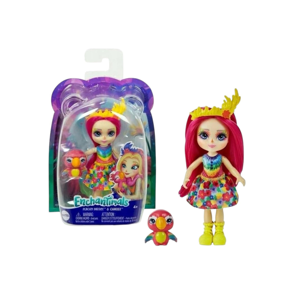 Peachy Parrot (4-In) And Chatter
