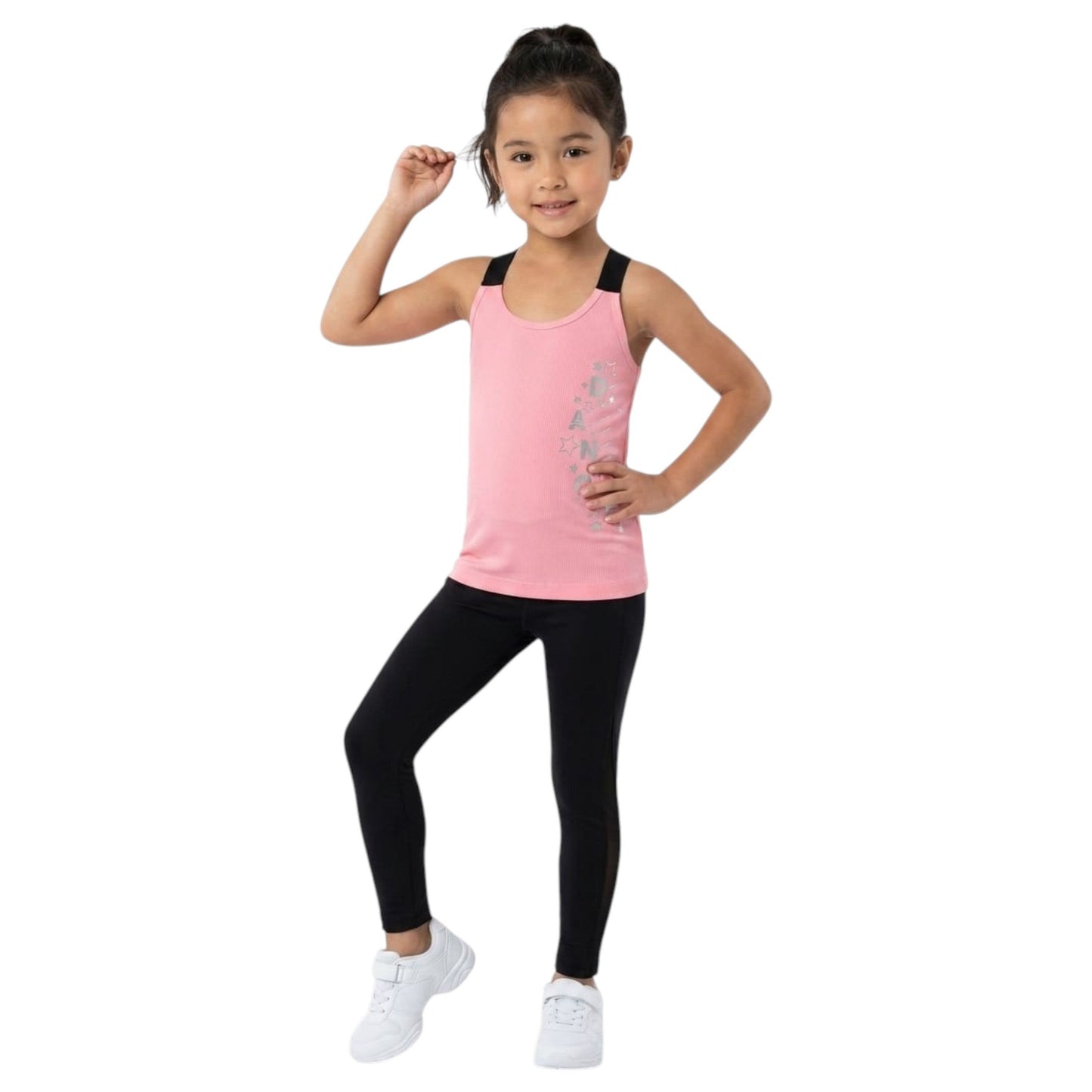 Kids Girl's Printed Top,Pink Coral