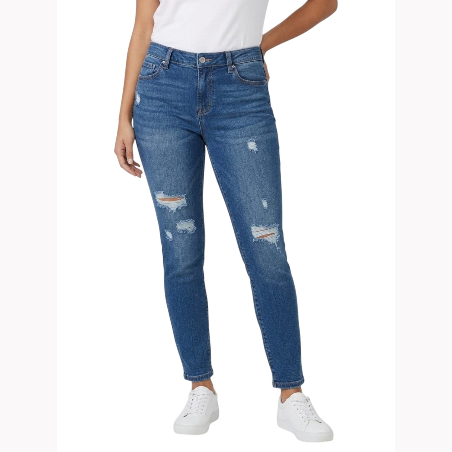 Women's Cropped Jeans,Navy