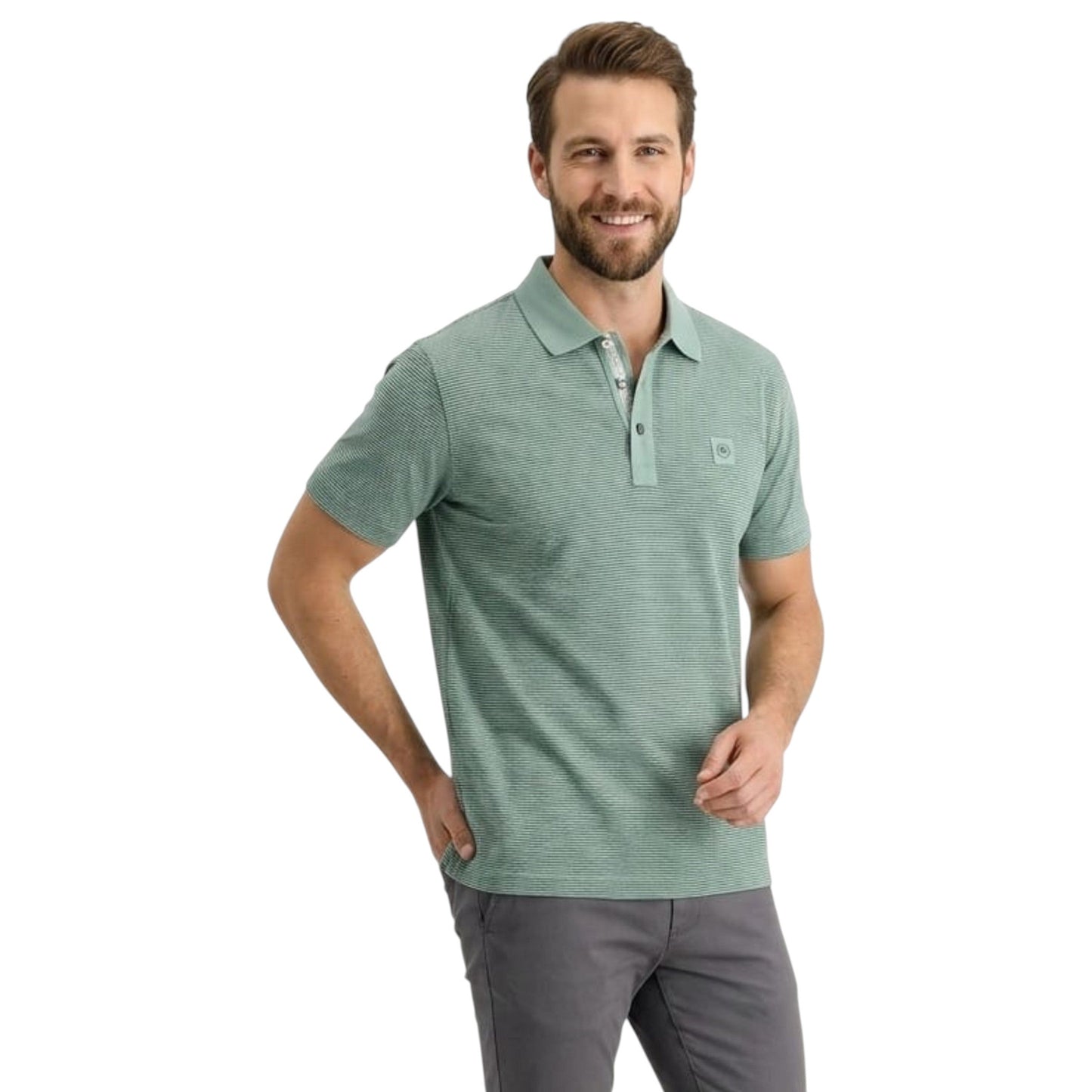 Men's Striped Top,Aqua