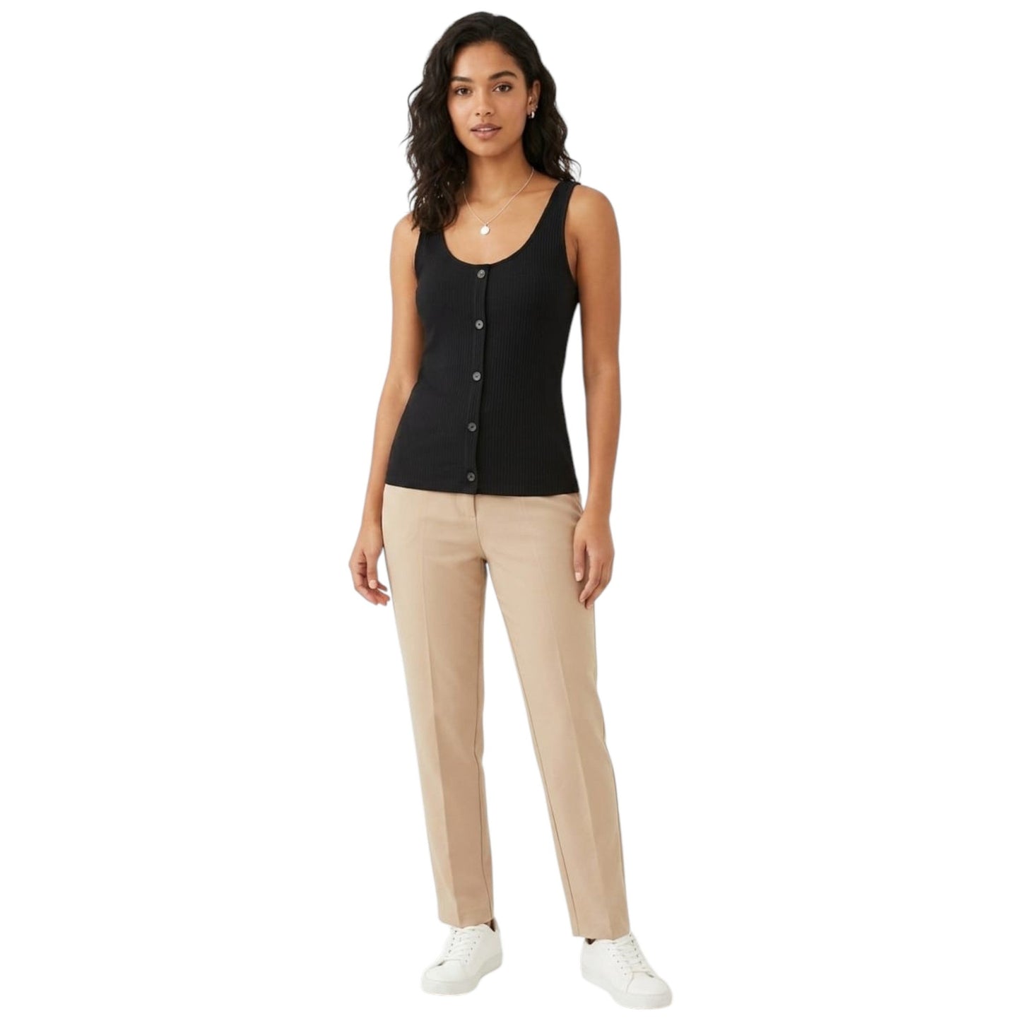 Women's Ribbed Top,Black