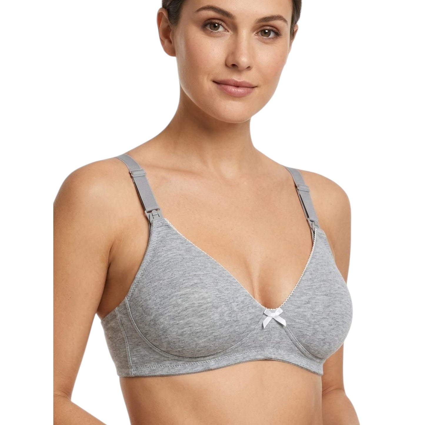 Women's Heather Bra,Grey