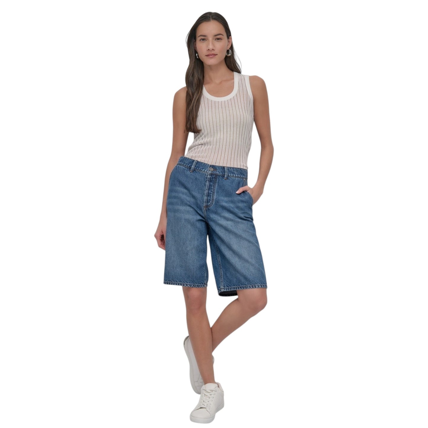 Women's Plain Jeans Short,Blue
