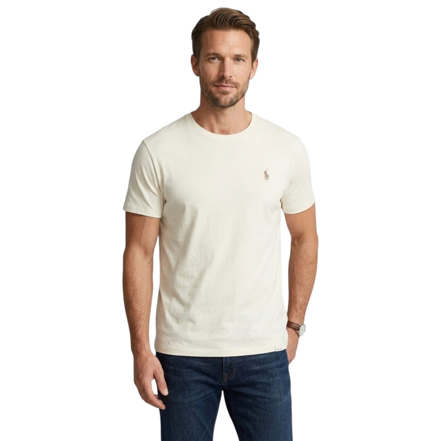 Men's Plain Top,Cream