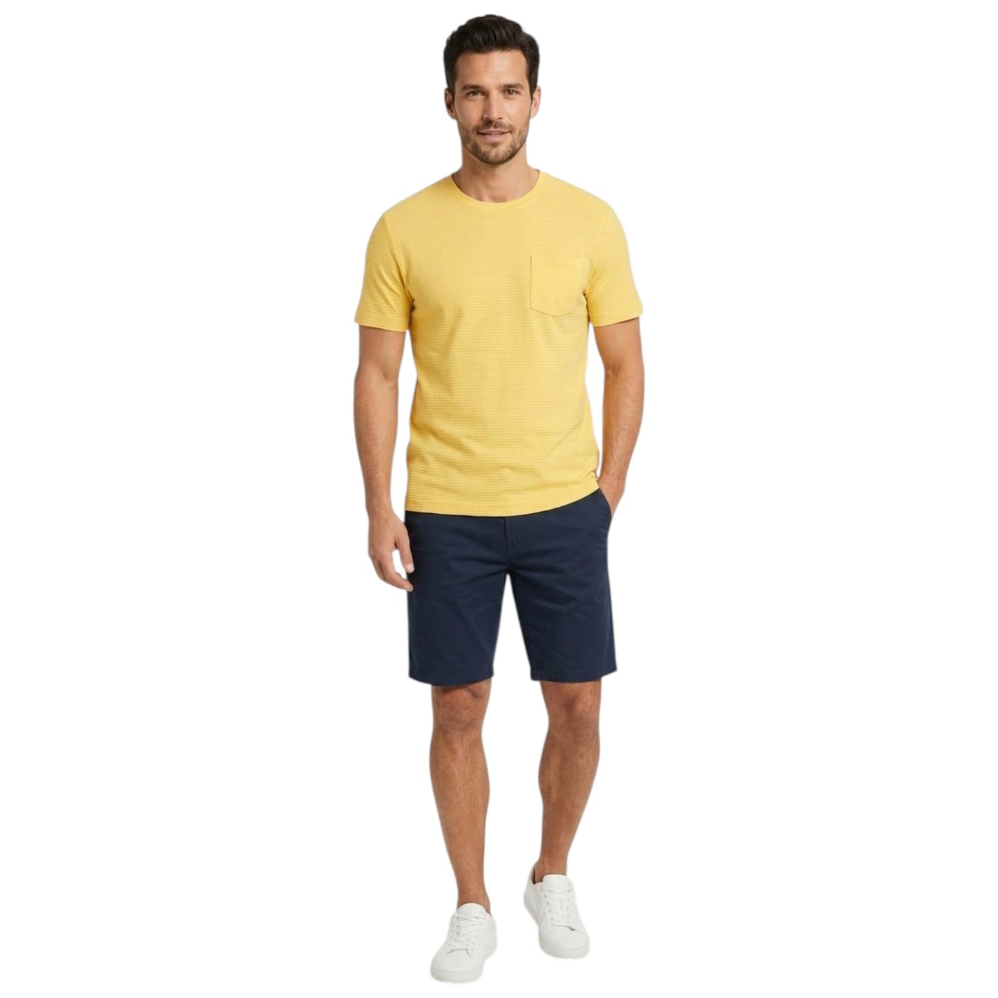 Men's Ribbed Top,Yellow
