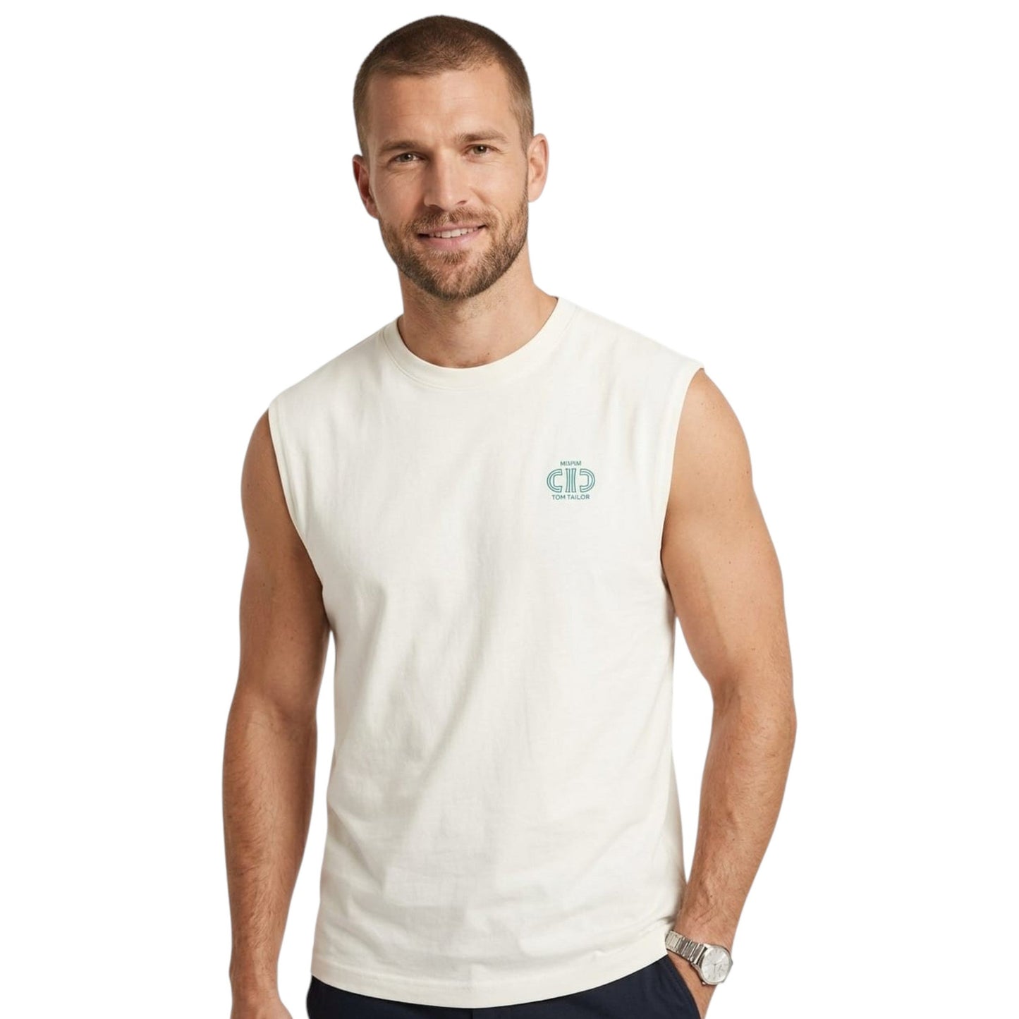 Men's Plain Top,Off White