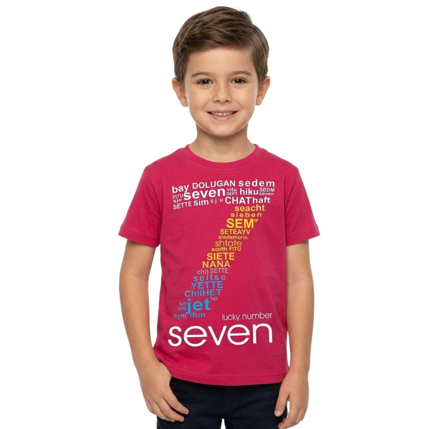 Kids Boy's Printed Top,Red