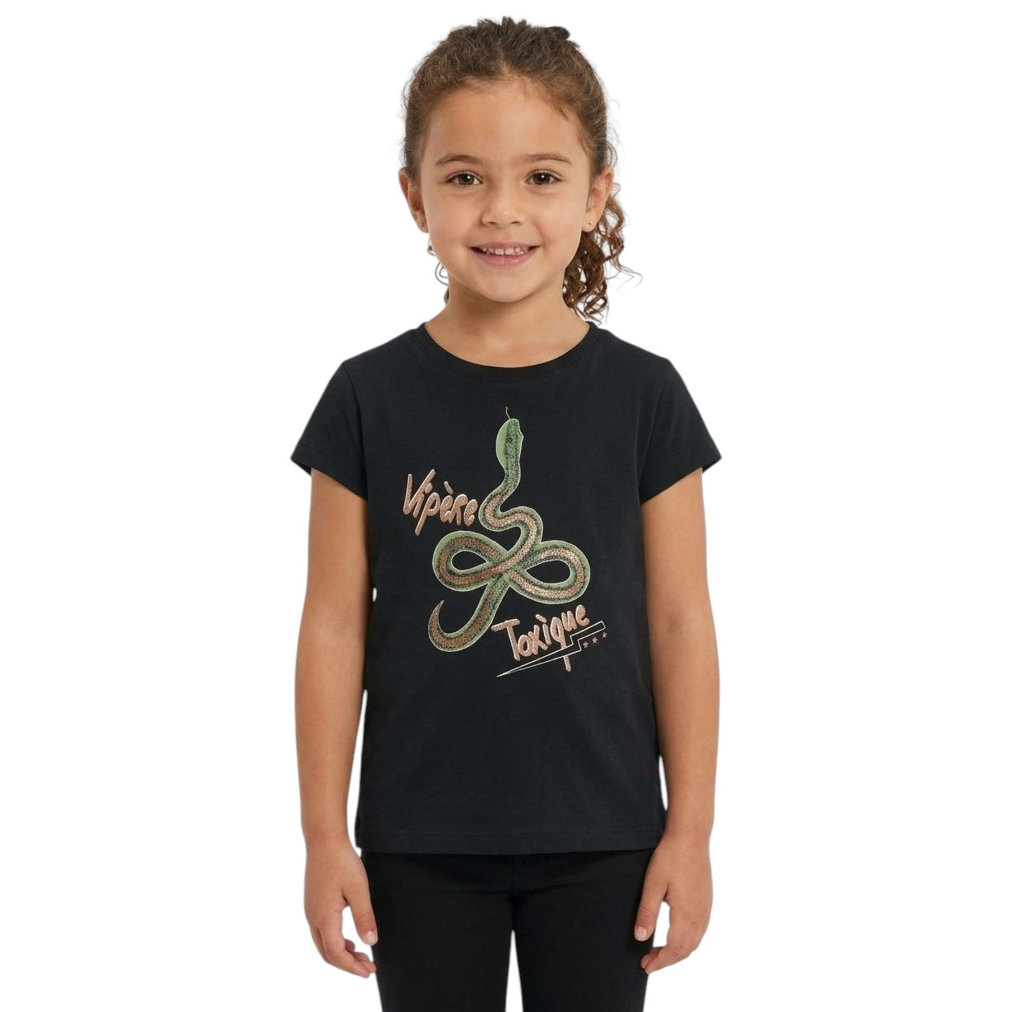 Kids Girl's Printed Top,Black