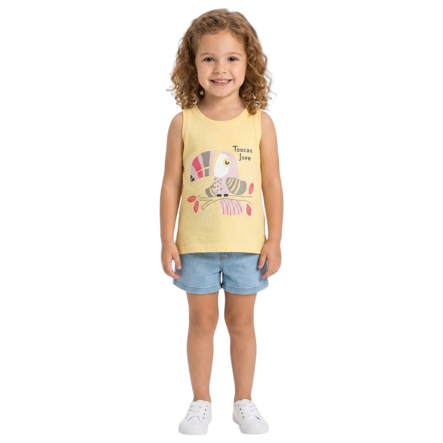 Kids Girl's Printed Top,Yellow