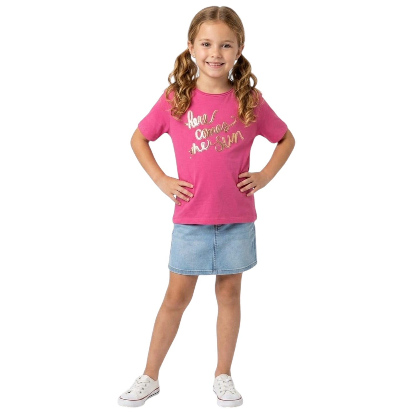 Kids Girl's Printed Top,Pink