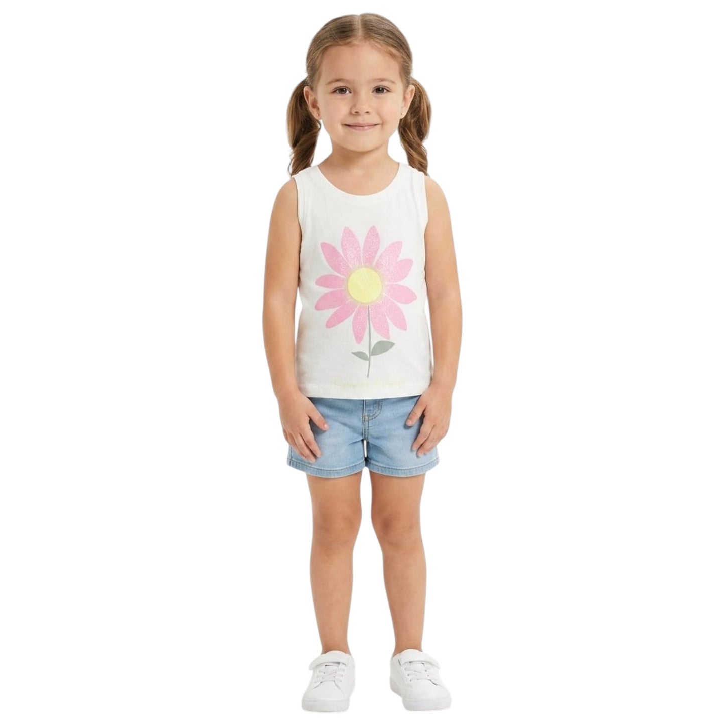 Kids Girl's Printed Top,White