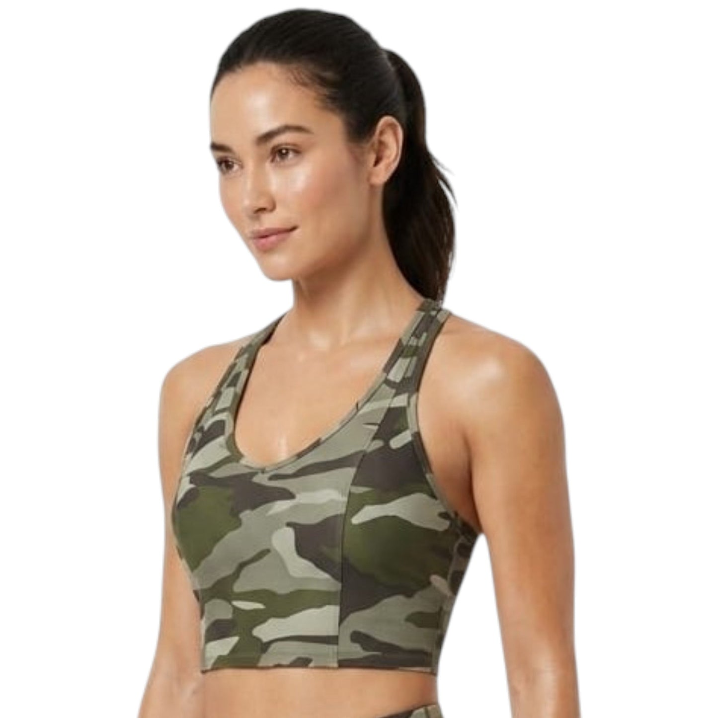 Women's Printed Sport Bra,Olive
