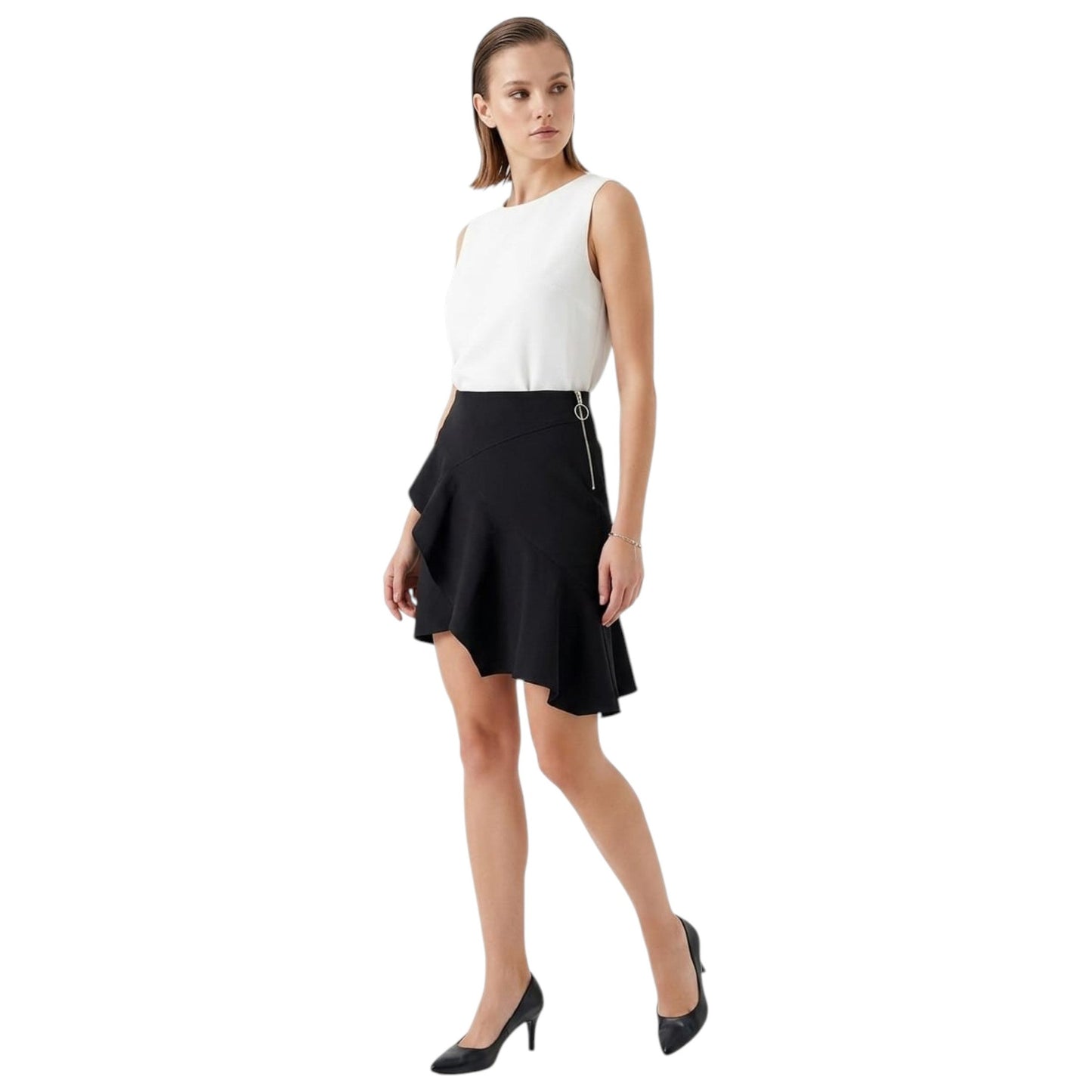 Women's Ruffled Skirt,Black