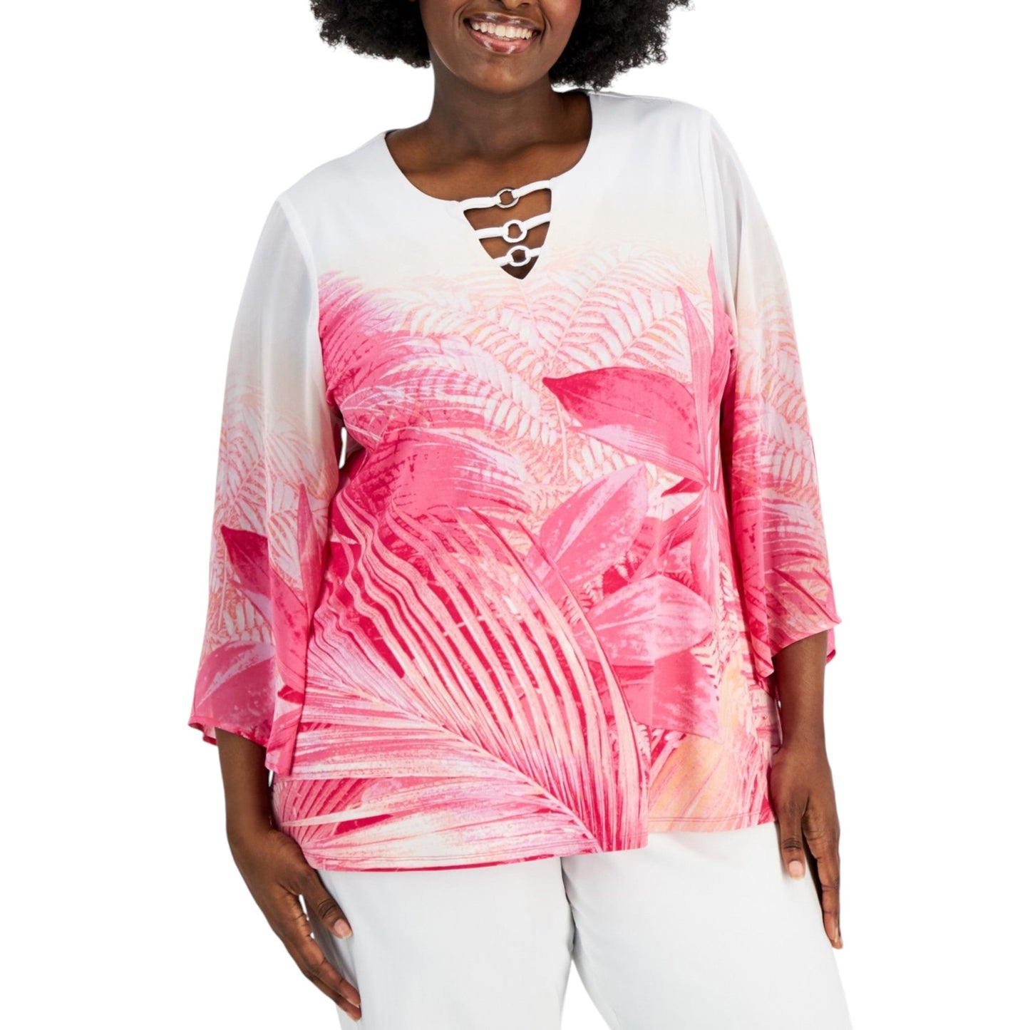 Women's Printed Top,White