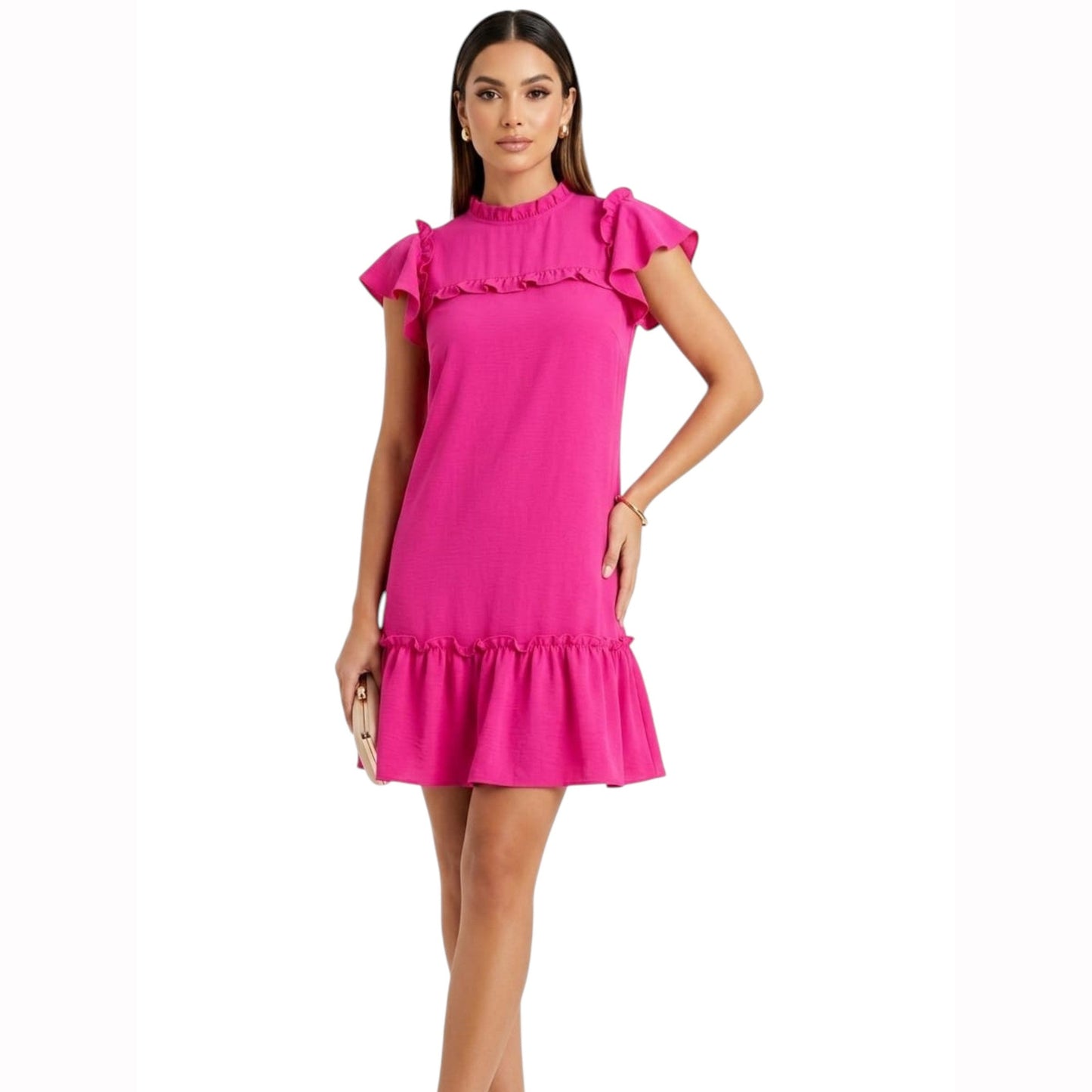 Women's Plain Dress,Pink