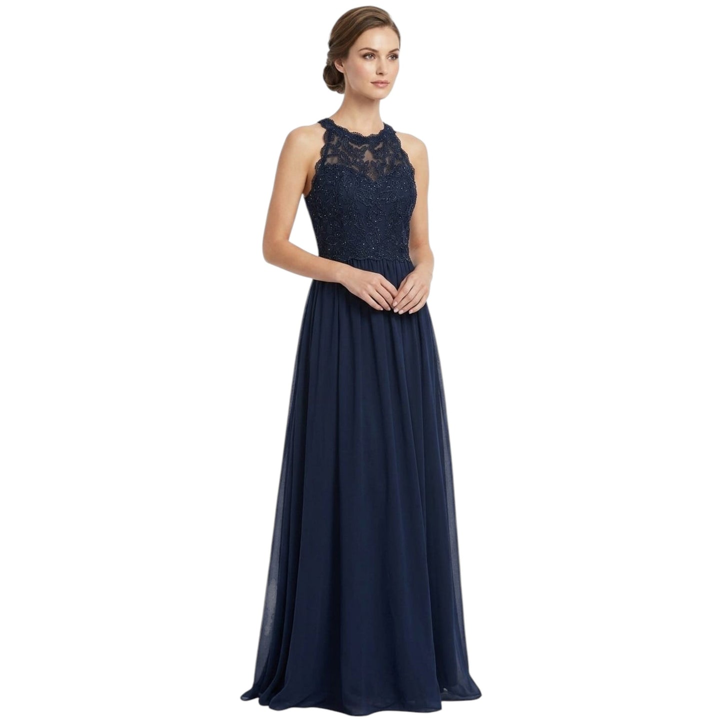 Women's Embroidered Design Dress,Navy