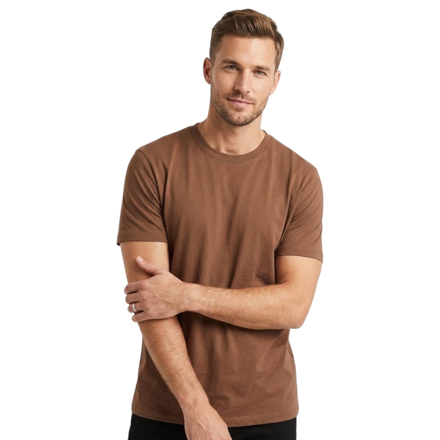 Men's Plain Top,Brown
