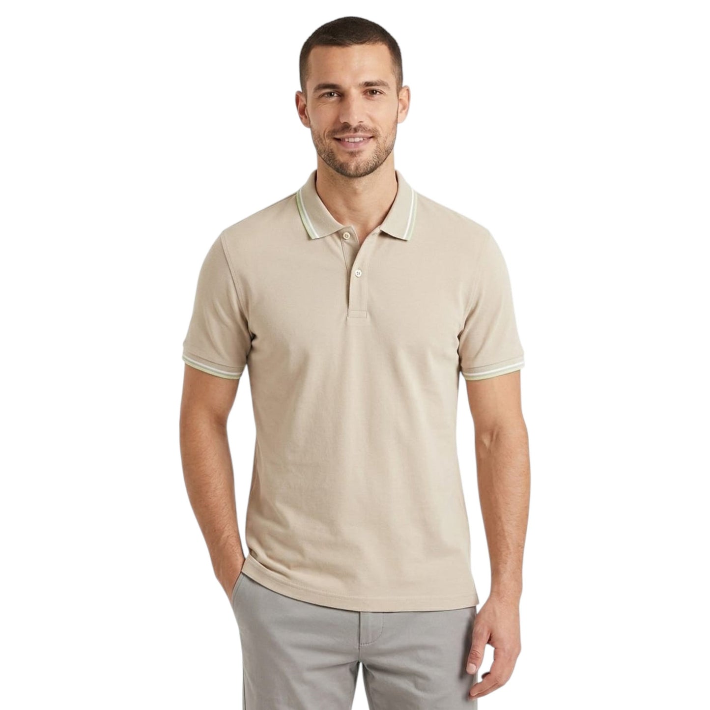 Men's Textured Top,Beige