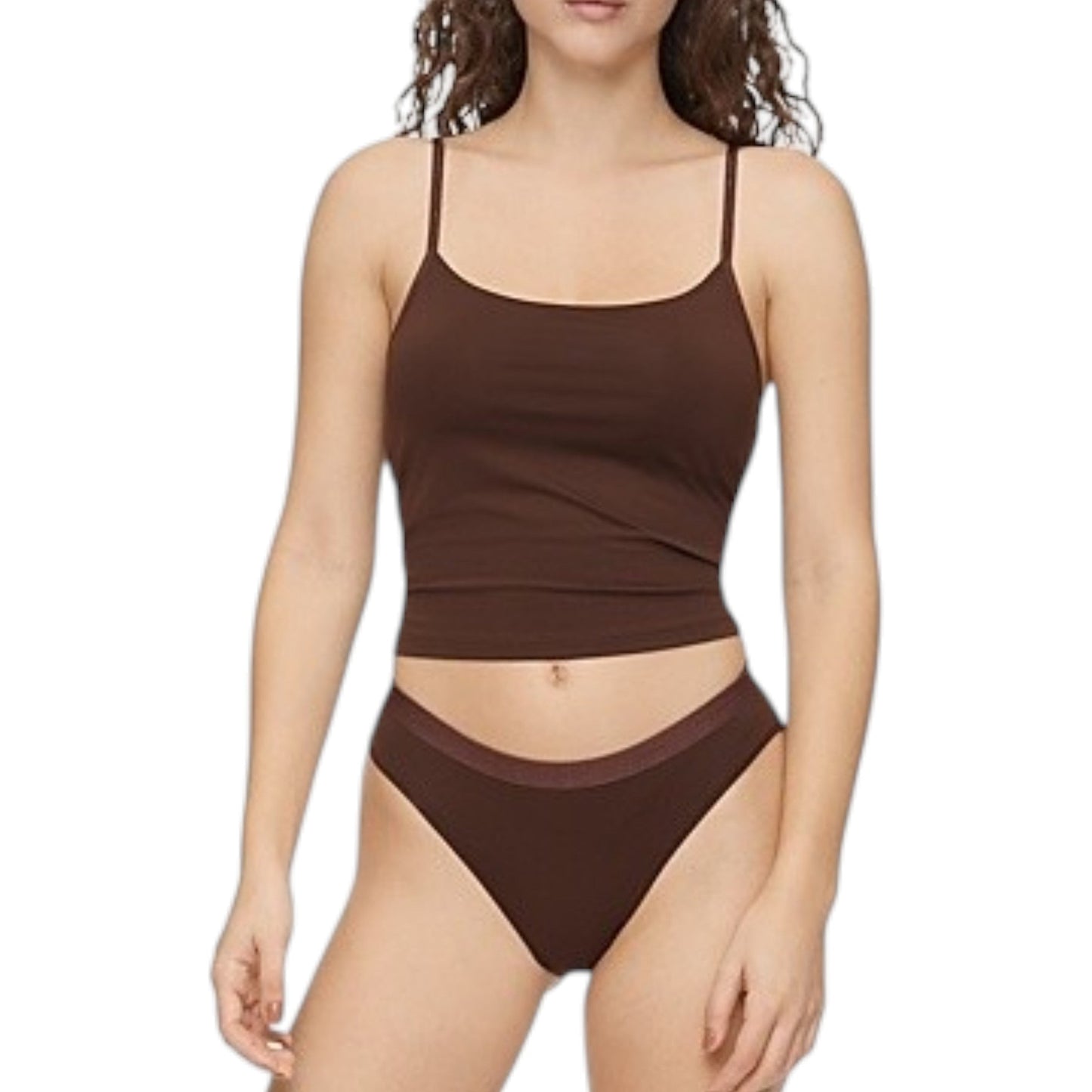 Women's Plain Sport Bra,Brown