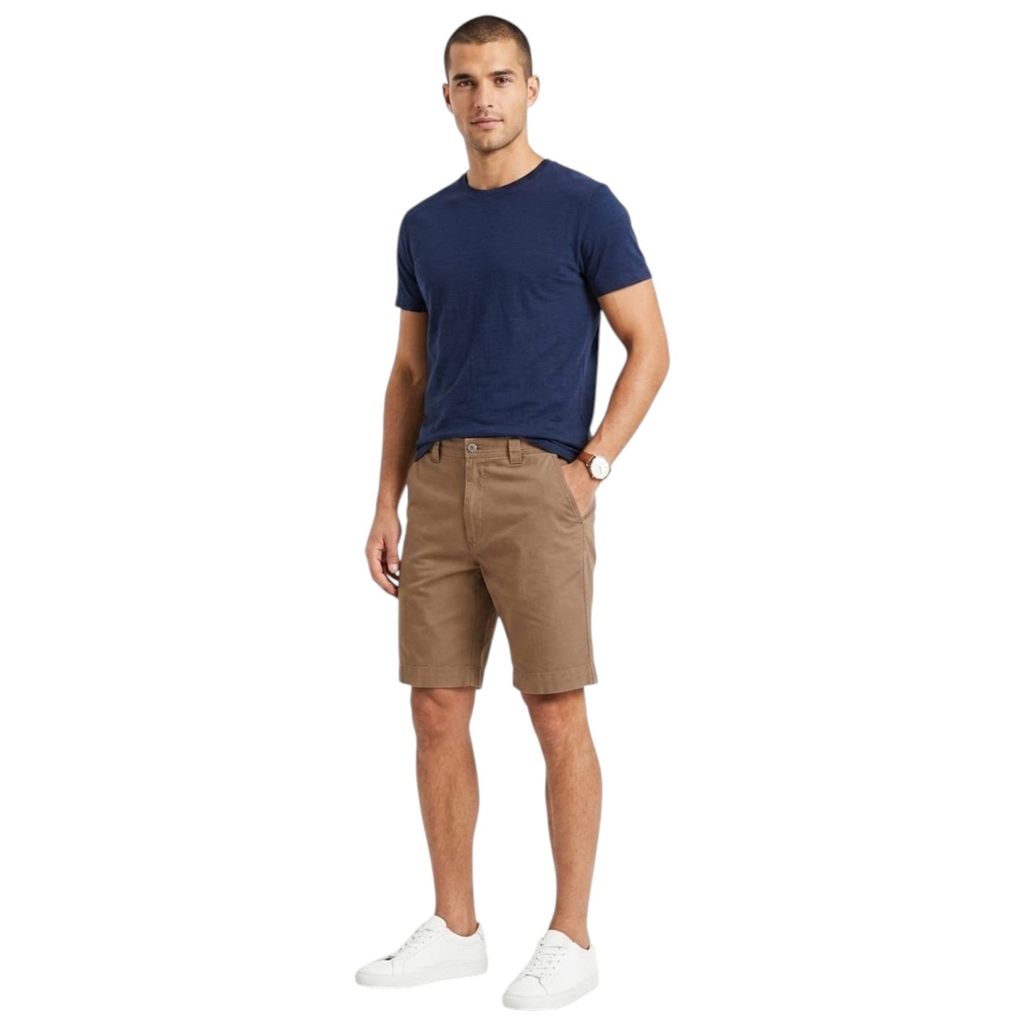 Men's plain Short,Brown