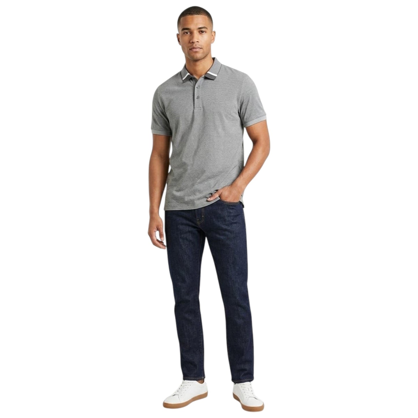 Men's Textured Top,Heather Grey