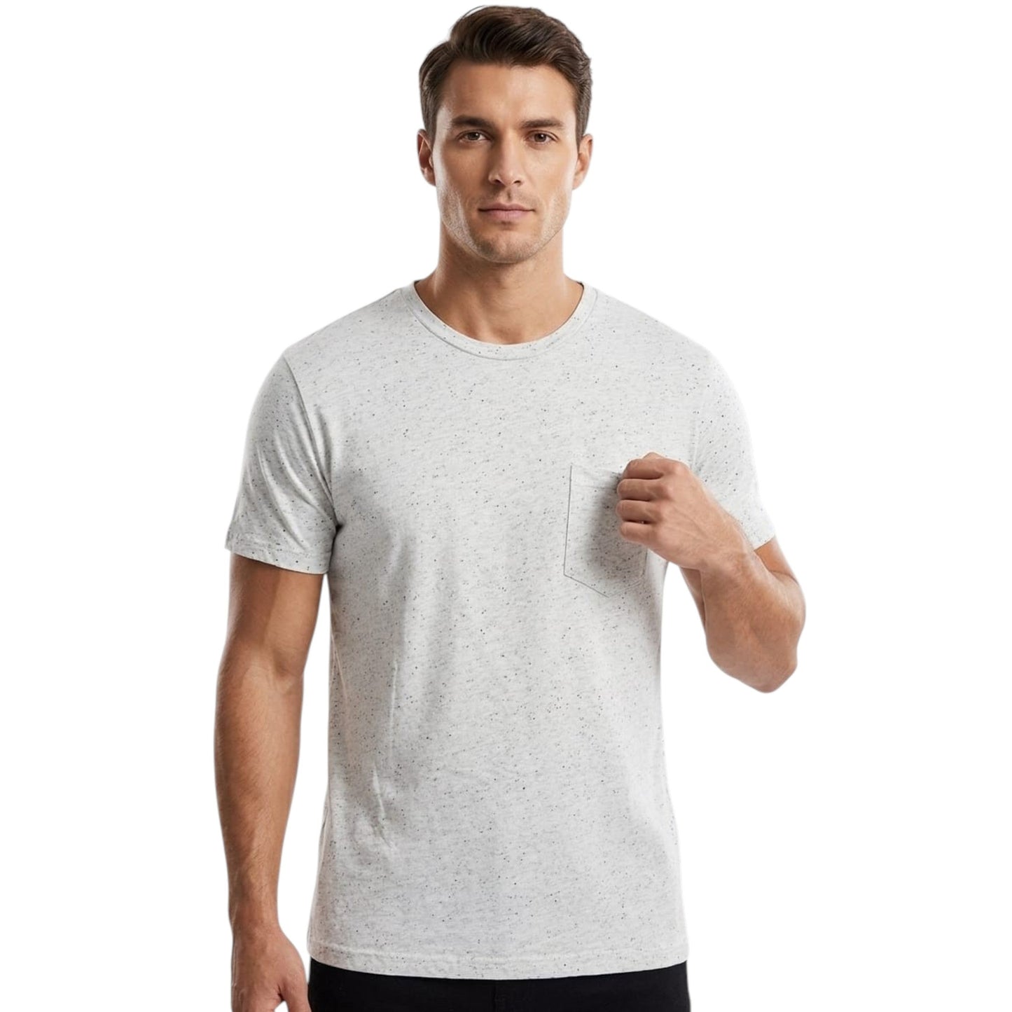 Men's Textured Top,Light Grey