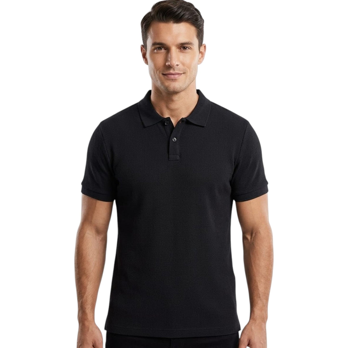 Men's Textured Top,Black