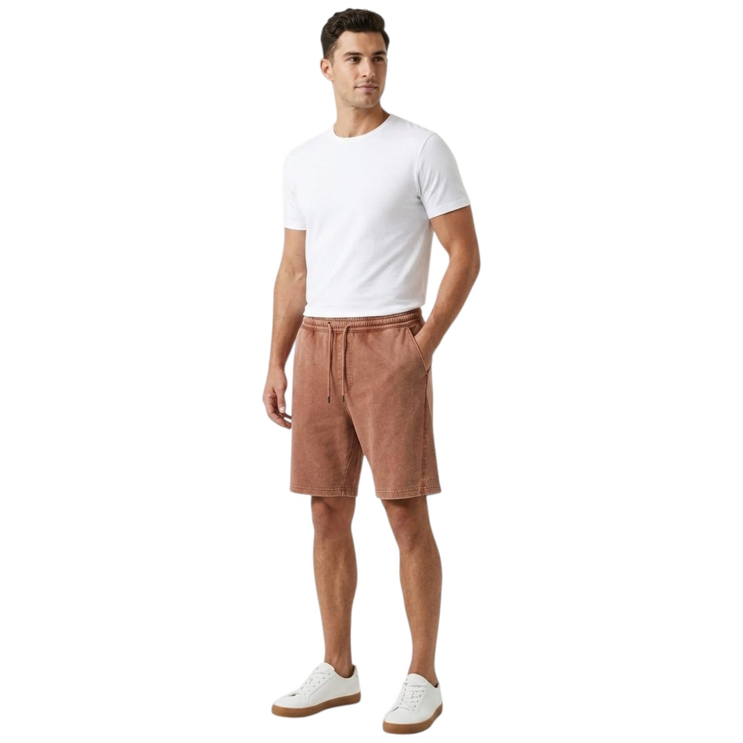 Men's Plain Short,Dark Coral